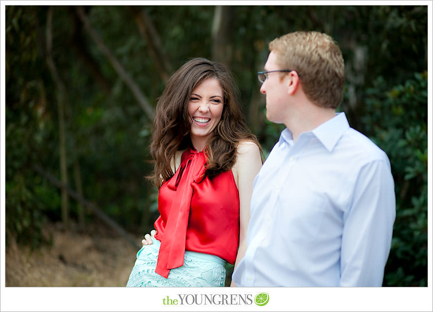 Rancho Santa Fe engagement, car engagement session, convertible engagement session, road trip themed engagement, driving engagement session, meadow engagement session, San Diego engagement session