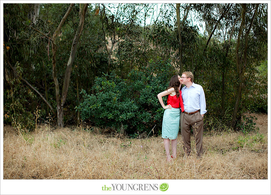 Rancho Santa Fe engagement, car engagement session, convertible engagement session, road trip themed engagement, driving engagement session, meadow engagement session, San Diego engagement session