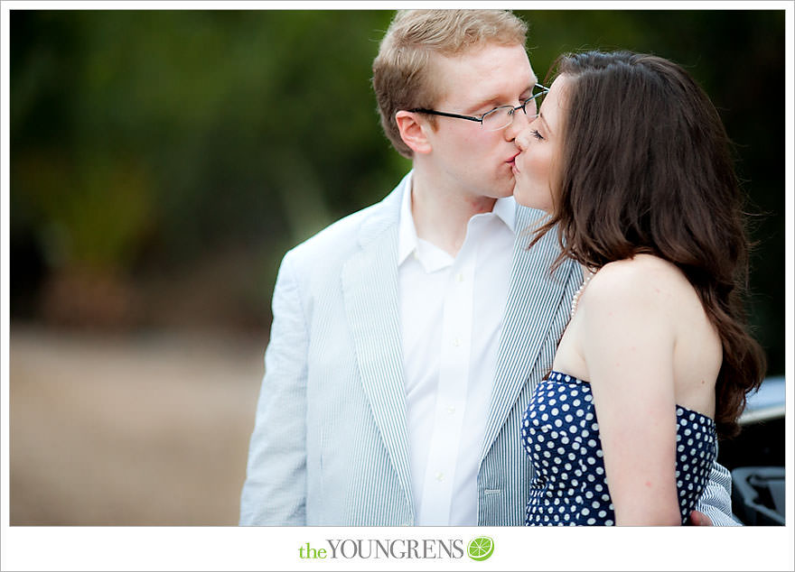 Rancho Santa Fe engagement, car engagement session, convertible engagement session, road trip themed engagement, driving engagement session, meadow engagement session, San Diego engagement session