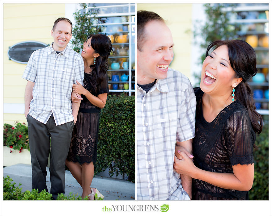 Encinitas engagement session, coffeehouse engagement session, Pannikin engagement session, beach engagement session, paddleboard engagement session, smashball engagement session, San Diego beach engagement session, coffee engagement session, Leucadia engagement session, sunset engagement session, pink engagement session, Swamis engagement session, Cardiff engagement session