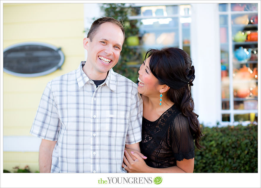 Encinitas engagement session, coffeehouse engagement session, Pannikin engagement session, beach engagement session, paddleboard engagement session, smashball engagement session, San Diego beach engagement session, coffee engagement session, Leucadia engagement session, sunset engagement session, pink engagement session, Swamis engagement session, Cardiff engagement session