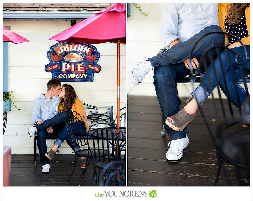 Julian engagement session, country engagement session, summer engagement session, fall engagement session, mountain engagement session, rustic engagement session, field engagement session, oak tree engagement session, meadow engagement session, San Diego county engagement session