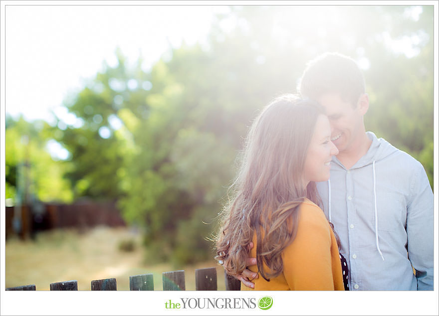 Julian engagement session, country engagement session, summer engagement session, fall engagement session, mountain engagement session, rustic engagement session, field engagement session, oak tree engagement session, meadow engagement session, San Diego county engagement session