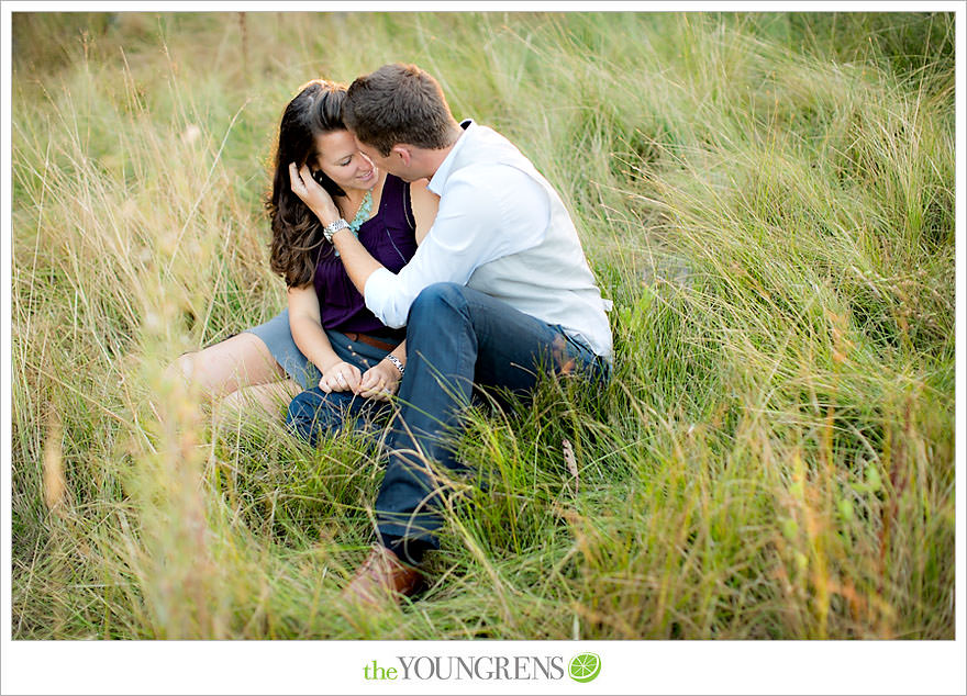 Julian engagement session, country engagement session, summer engagement session, fall engagement session, mountain engagement session, rustic engagement session, field engagement session, oak tree engagement session, meadow engagement session, San Diego county engagement session