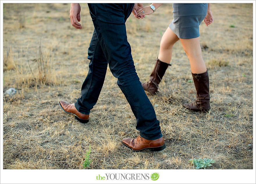 Julian engagement session, country engagement session, summer engagement session, fall engagement session, mountain engagement session, rustic engagement session, field engagement session, oak tree engagement session, meadow engagement session, San Diego county engagement session