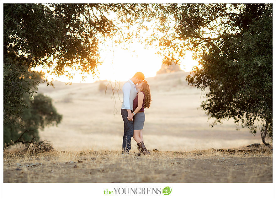 Julian engagement session, country engagement session, summer engagement session, fall engagement session, mountain engagement session, rustic engagement session, field engagement session, oak tree engagement session, meadow engagement session, San Diego county engagement session