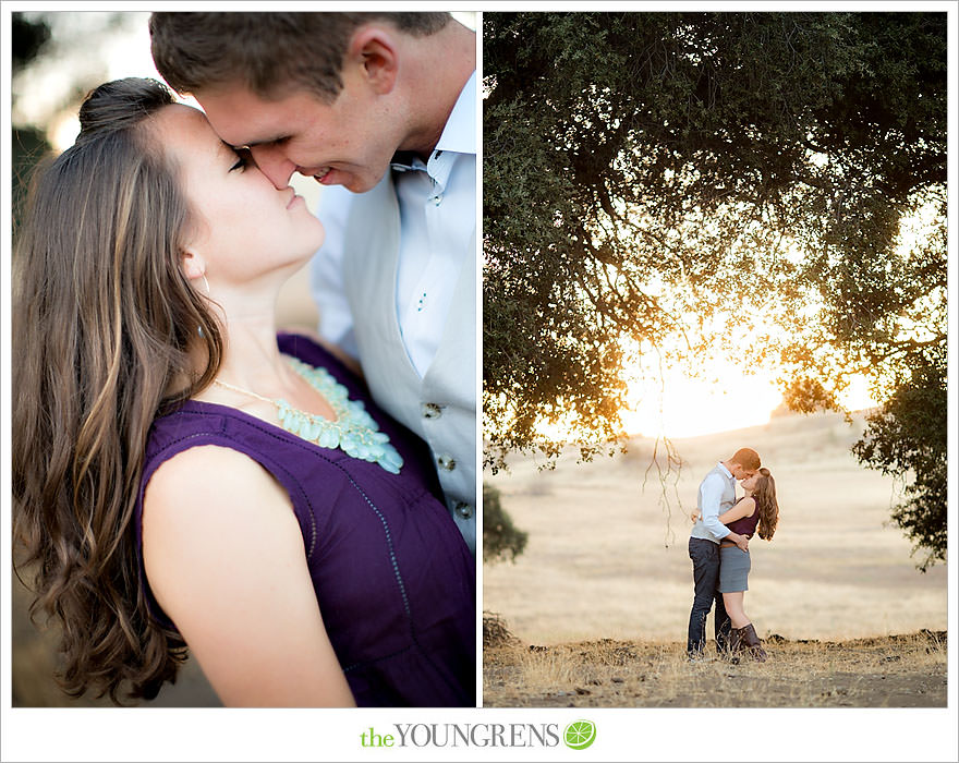 Julian engagement session, country engagement session, summer engagement session, fall engagement session, mountain engagement session, rustic engagement session, field engagement session, oak tree engagement session, meadow engagement session, San Diego county engagement session