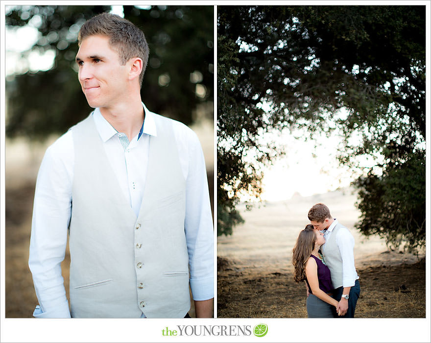 Julian engagement session, country engagement session, summer engagement session, fall engagement session, mountain engagement session, rustic engagement session, field engagement session, oak tree engagement session, meadow engagement session, San Diego county engagement session