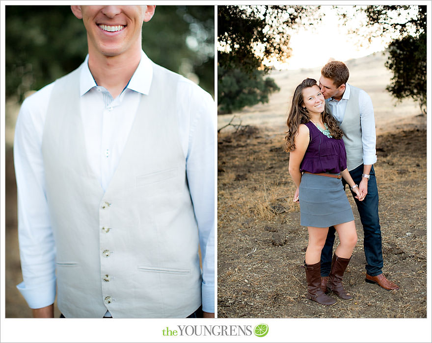 Julian engagement session, country engagement session, summer engagement session, fall engagement session, mountain engagement session, rustic engagement session, field engagement session, oak tree engagement session, meadow engagement session, San Diego county engagement session