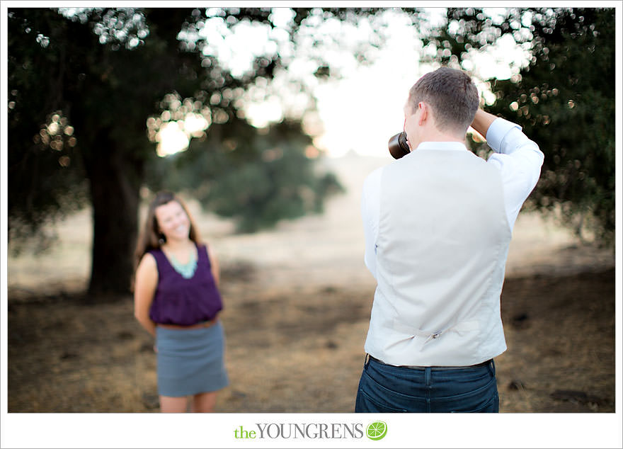 Julian engagement session, country engagement session, summer engagement session, fall engagement session, mountain engagement session, rustic engagement session, field engagement session, oak tree engagement session, meadow engagement session, San Diego county engagement session