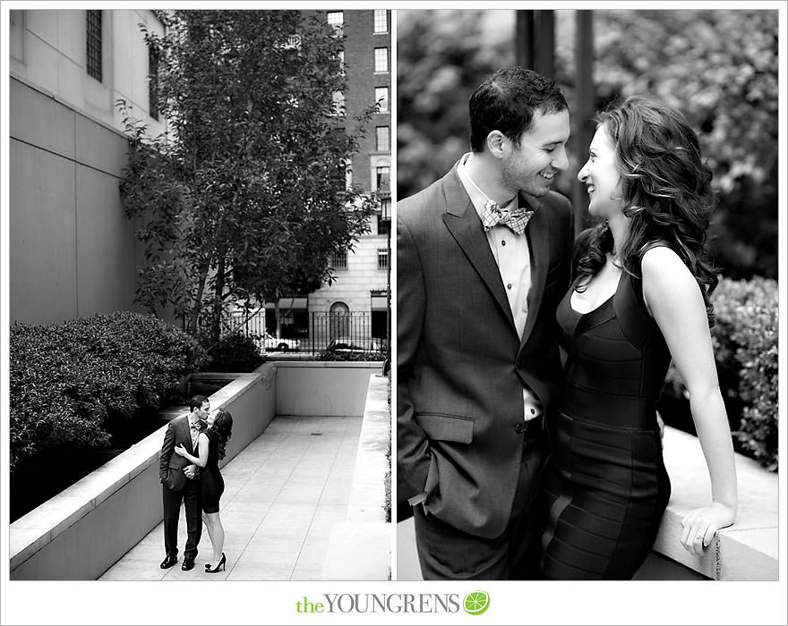 Café Pinot engagement session, LA library engagement session, downtown Los Angeles engagement session, purple engagement session, Louboutin engagement session, MacGuire Gardens engagement session