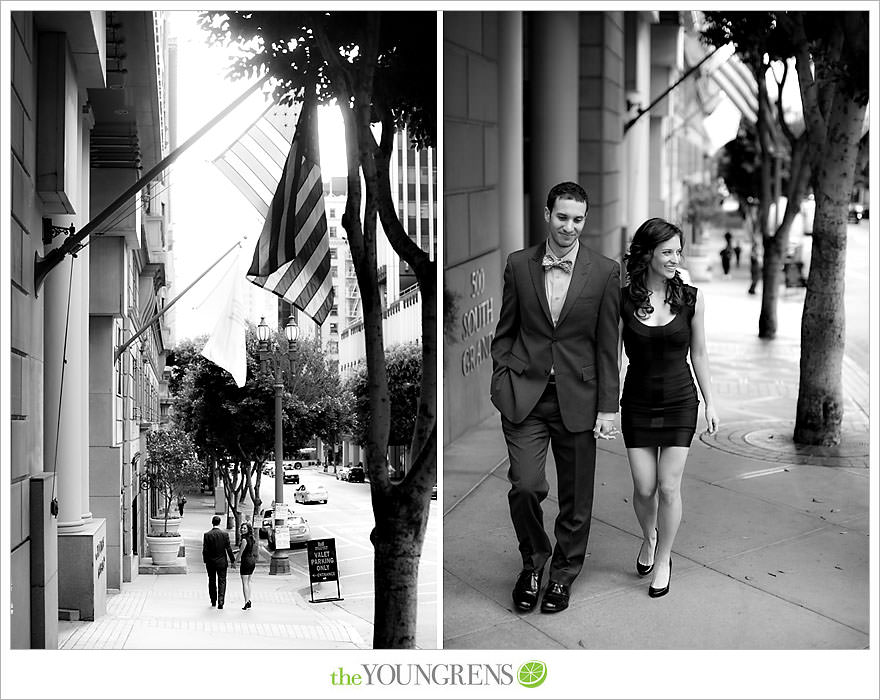 Café Pinot engagement session, LA library engagement session, downtown Los Angeles engagement session, purple engagement session, Louboutin engagement session, MacGuire Gardens engagement session