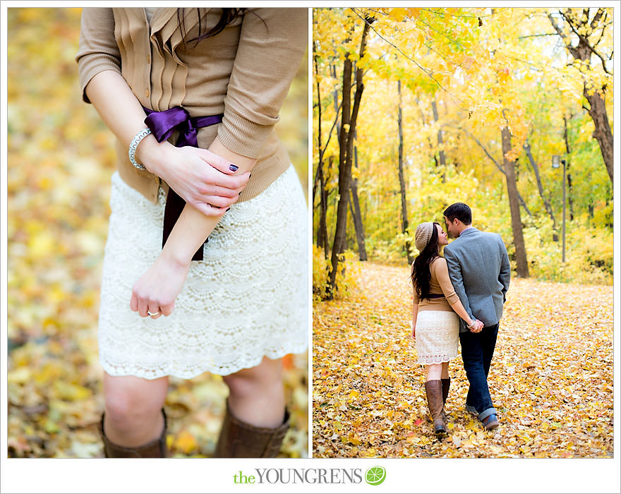 Minneapolis portrait session, fall portrait session, Frech Park portrait session, yellow leaves portrait session, changing leaves portrait session, white coat portrait session, The Youngrens Two-Day Workshop, The Youngrens Shooting Workshop, The Youngrens photographer education