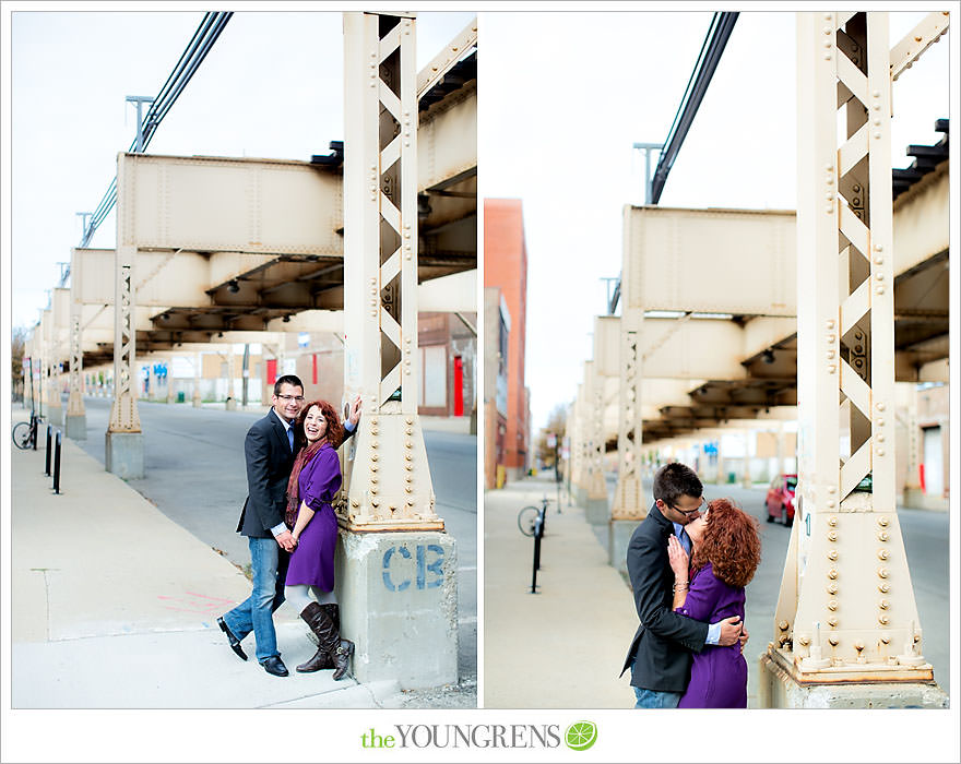 Chicago portrait session, urban portrait session, city portrait session, fall portrait session, purple portrait session, Fulton Market portrait session