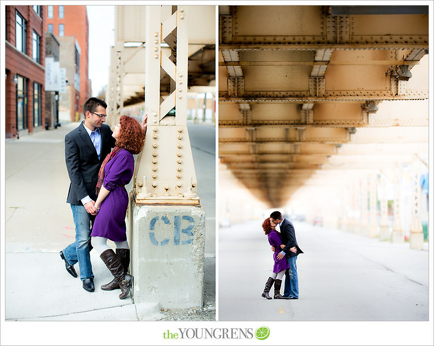 Chicago portrait session, urban portrait session, city portrait session, fall portrait session, purple portrait session, Fulton Market portrait session