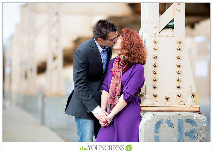 Chicago portrait session, urban portrait session, city portrait session, fall portrait session, purple portrait session, Fulton Market portrait session