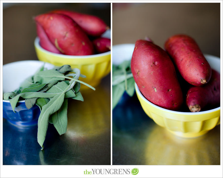 Cumin Rubbed Sweet Potatoes with Sage, sweet potato recipe, winter recipe, dinner recipe, side dish recipe, recipe with fresh sage leaves, baked potato recipe