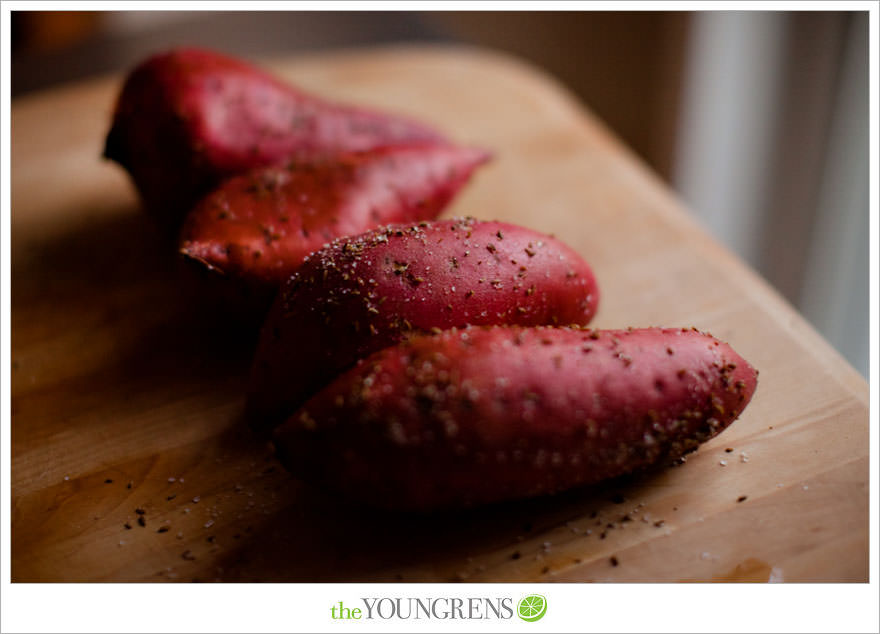 Cumin Rubbed Sweet Potatoes with Sage, sweet potato recipe, winter recipe, dinner recipe, side dish recipe, recipe with fresh sage leaves, baked potato recipe