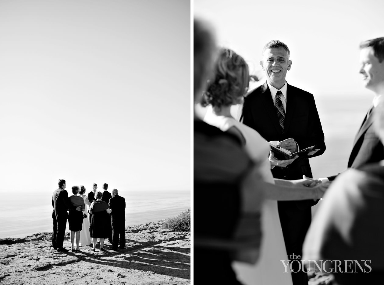 Grand Del Mar wedding, Del Mar wedding, Cabrillo wedding ceremony, Point Loma wedding, cliff ceremony, beach ceremony, seaside ceremony, San Diego wedding ceremony, Cabrillo Lighthouse wedding, small wedding ceremony