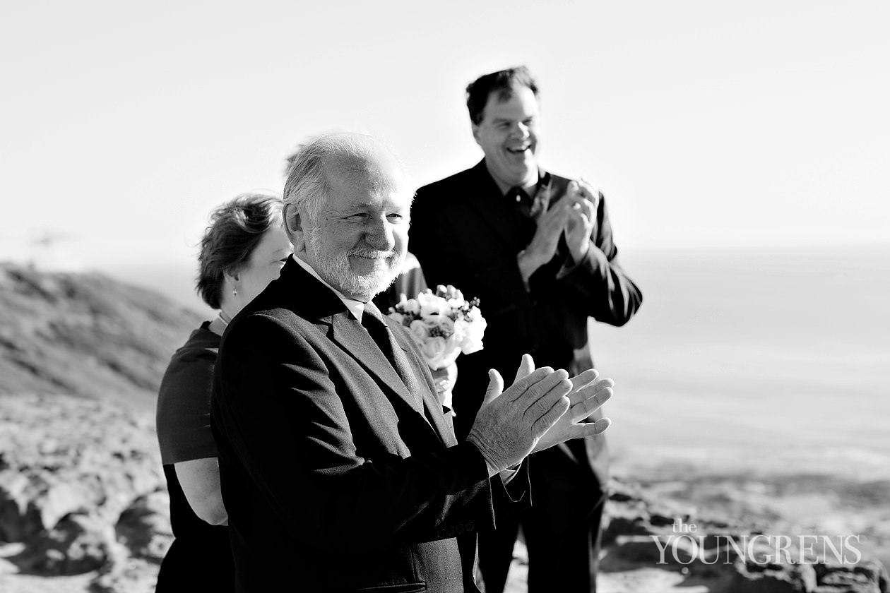 Grand Del Mar wedding, Del Mar wedding, Cabrillo wedding ceremony, Point Loma wedding, cliff ceremony, beach ceremony, seaside ceremony, San Diego wedding ceremony, Cabrillo Lighthouse wedding, small wedding ceremony