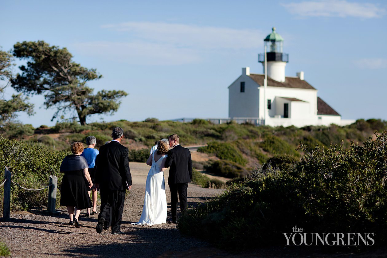 Grand Del Mar wedding, Del Mar wedding, Cabrillo wedding ceremony, Point Loma wedding, cliff ceremony, beach ceremony, seaside ceremony, San Diego wedding ceremony, Cabrillo Lighthouse wedding, small wedding ceremony