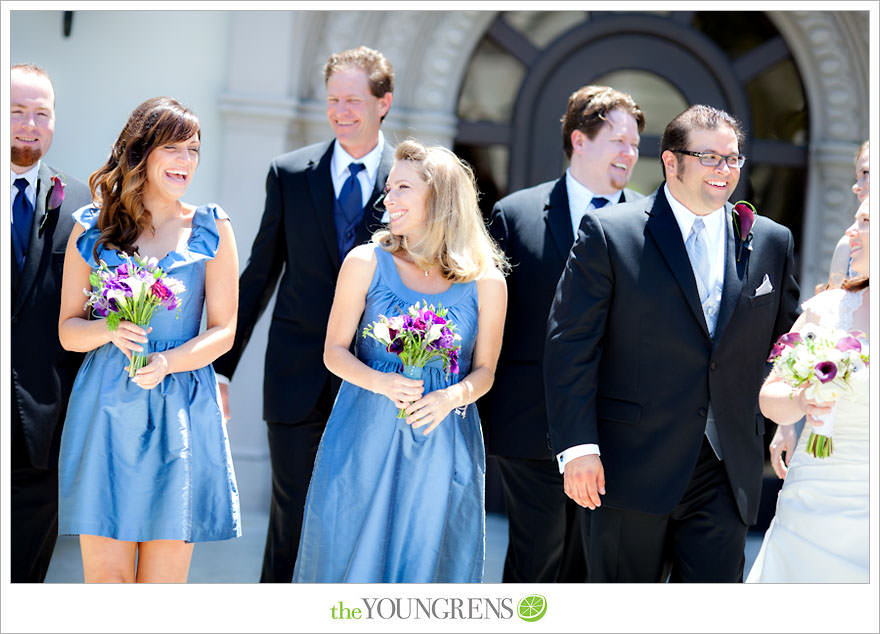 Immaculata wedding, USD wedding, University of San Diego wedding, Catholic wedding, Sheraton wedding, Sheraton Harbor Island wedding, Sheraton San Diego wedding, blue wedding, purple wedding