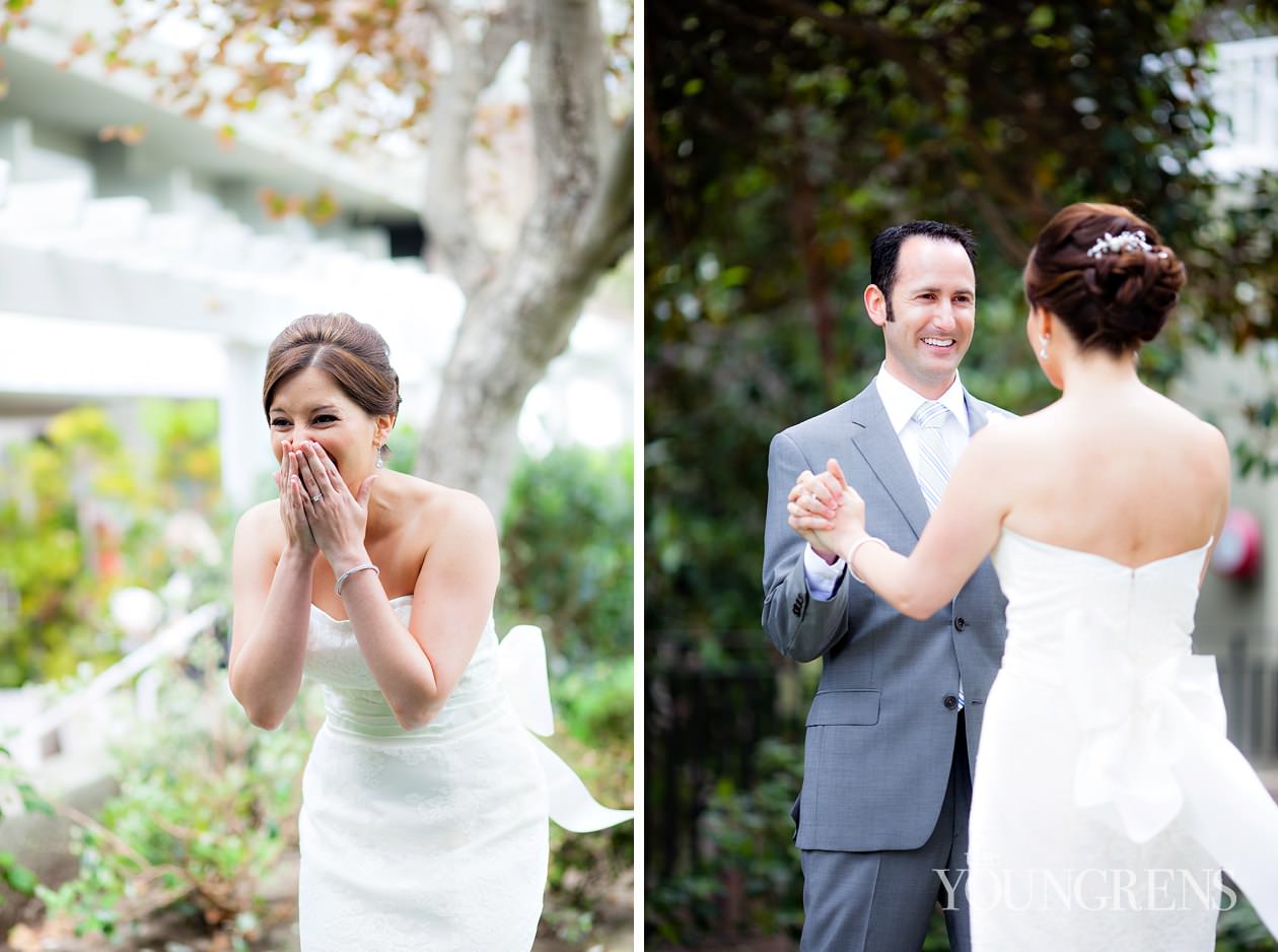 LAuberge Del Mar wedding, Seagrove Park wedding, Del Mar wedding, seaside wedding, beach wedding, small wedding, wedding with long table, Karen Tran Florals, Emily Smiley Fine Weddings and Soirees, Platinum Pro rentals, Platinum Pro heat lamps