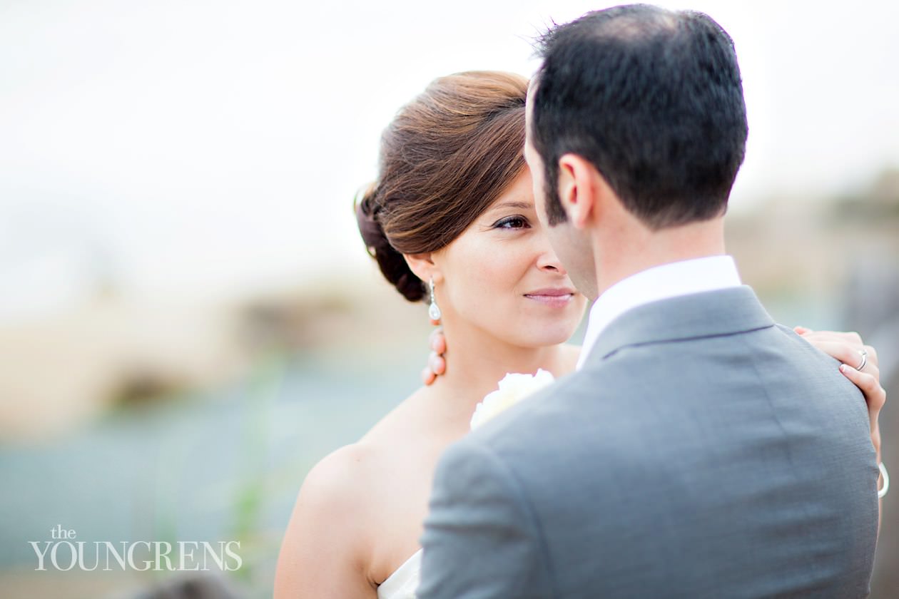 LAuberge Del Mar wedding, Seagrove Park wedding, Del Mar wedding, seaside wedding, beach wedding, small wedding, wedding with long table, Karen Tran Florals, Emily Smiley Fine Weddings and Soirees, Platinum Pro rentals, Platinum Pro heat lamps