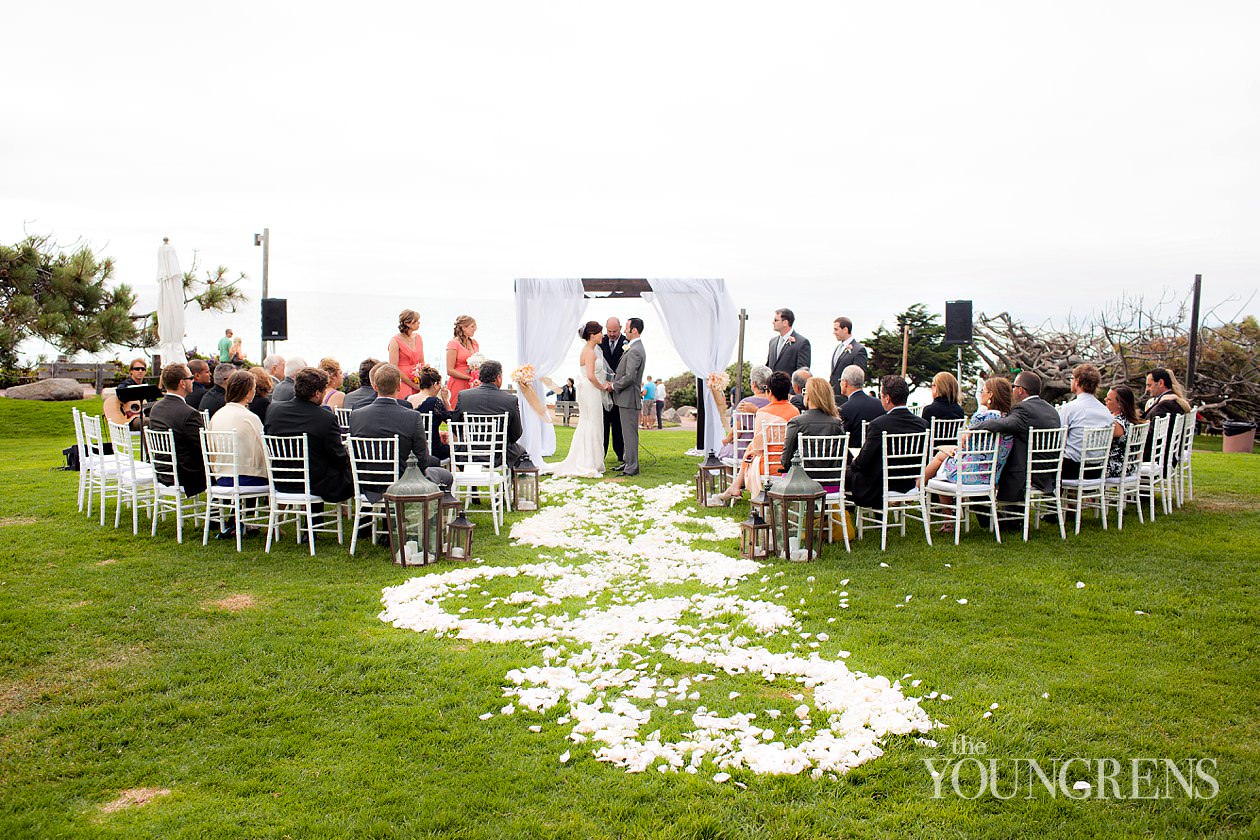 LAuberge Del Mar wedding, Seagrove Park wedding, Del Mar wedding, seaside wedding, beach wedding, small wedding, wedding with long table, Karen Tran Florals, Emily Smiley Fine Weddings and Soirees, Platinum Pro rentals, Platinum Pro heat lamps