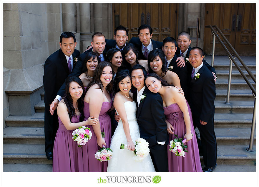 Kyoto Grand Hotel wedding, Vietnamese wedding, Los Angeles wedding, downtown Los Angeles wedding, LA Public Library wedding, Los Angeles Asian wedding, Chinese wedding, pink wedding, purple wedding, Wedding at Immanual Presbyterian Church Los Angeles