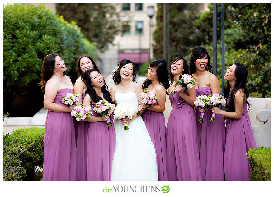 Kyoto Grand Hotel wedding, Vietnamese wedding, Los Angeles wedding, downtown Los Angeles wedding, LA Public Library wedding, Los Angeles Asian wedding, Chinese wedding, pink wedding, purple wedding, Wedding at Immanual Presbyterian Church Los Angeles