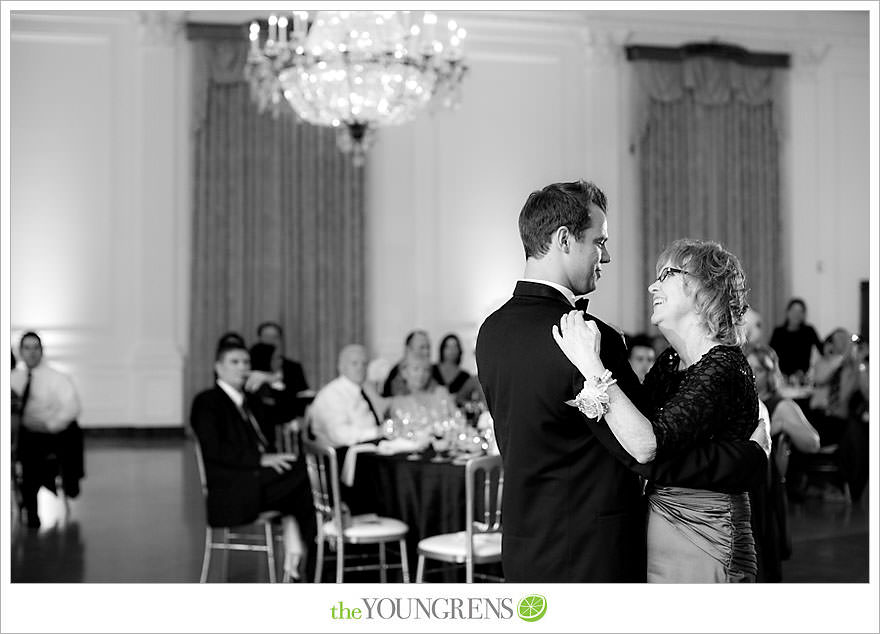 Nixon Library wedding, black and white wedding, political wedding, Nixon wedding, Yorba Linda wedding, East Room wedding, White House wedding, Nixon museum wedding, black tie wedding