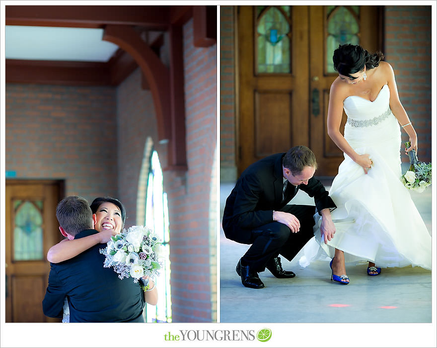 Downtown San Diego Wedding, downtown, elegant, timeless, classic, traditional, church, grey, blue, wedding