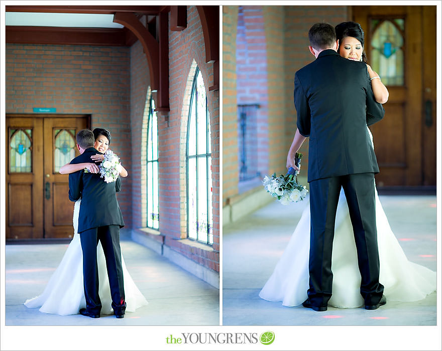 Downtown San Diego Wedding, downtown, elegant, timeless, classic, traditional, church, grey, blue, wedding