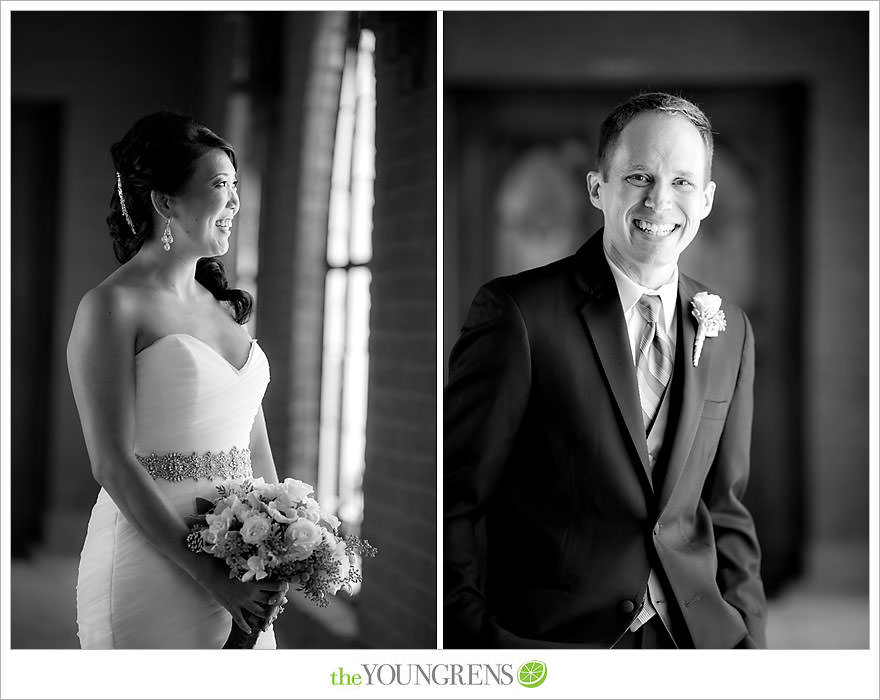 Downtown San Diego Wedding, downtown, elegant, timeless, classic, traditional, church, grey, blue, wedding