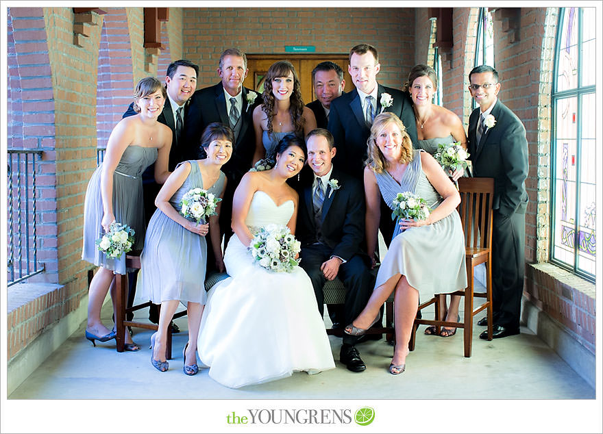 Downtown San Diego Wedding, downtown, elegant, timeless, classic, traditional, church, grey, blue, wedding