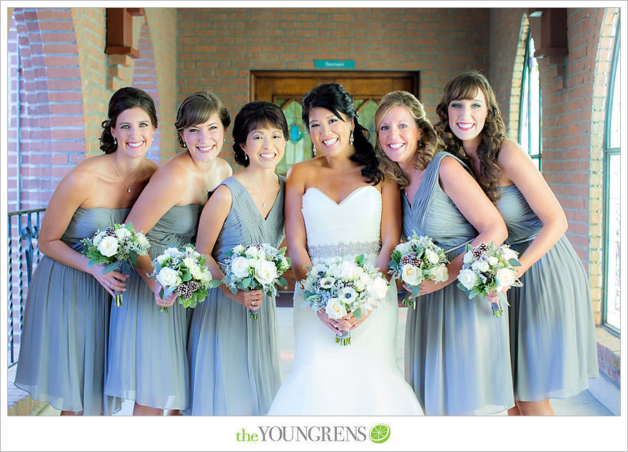 Downtown San Diego Wedding, downtown, elegant, timeless, classic, traditional, church, grey, blue, wedding