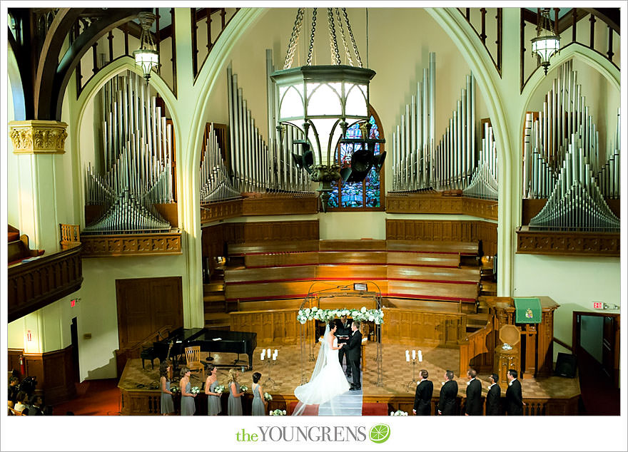 Downtown San Diego Wedding, downtown, elegant, timeless, classic, traditional, church, grey, blue, wedding