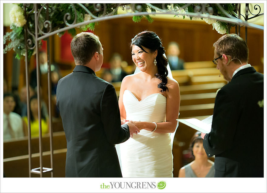 Downtown San Diego Wedding, downtown, elegant, timeless, classic, traditional, church, grey, blue, wedding