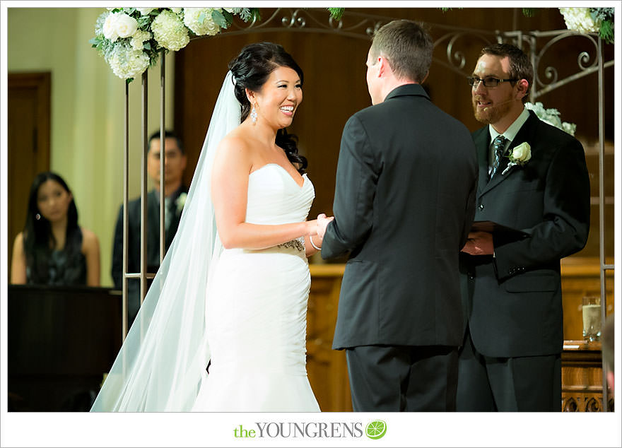 Downtown San Diego Wedding, downtown, elegant, timeless, classic, traditional, church, grey, blue, wedding