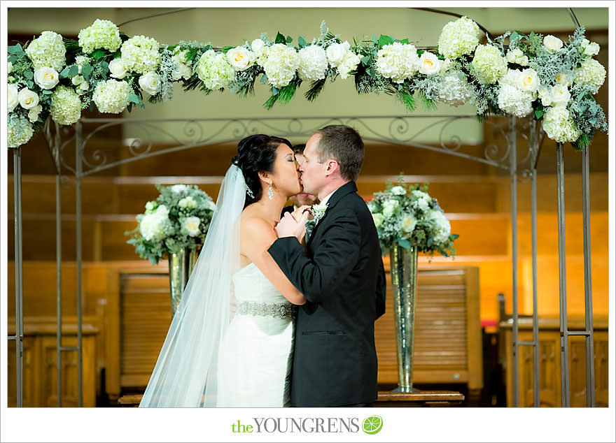 Downtown San Diego Wedding, downtown, elegant, timeless, classic, traditional, church, grey, blue, wedding