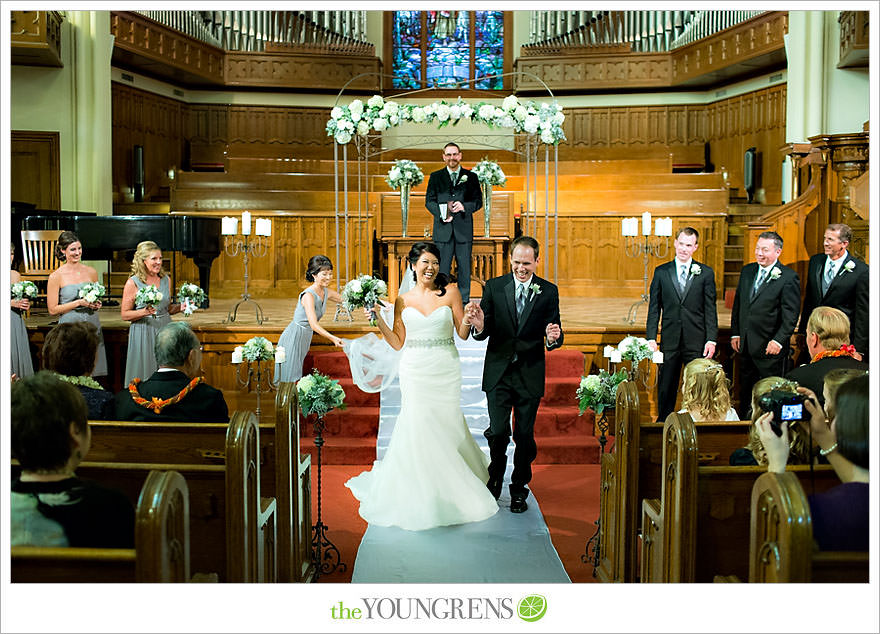 Downtown San Diego Wedding, downtown, elegant, timeless, classic, traditional, church, grey, blue, wedding