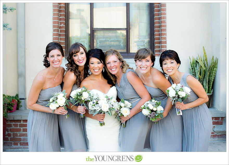 Downtown San Diego Wedding, downtown, elegant, timeless, classic, traditional, church, grey, blue, wedding