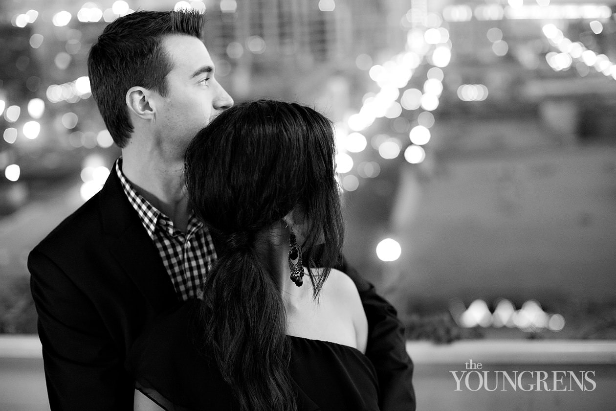 San Diego engagement session, downtown San Diego engagement session, St. James Hotel engagement session, rooftop engagement session, gaslamp engagement session, urban engagement session, skyline engagement session, San Diego skyline engagement session