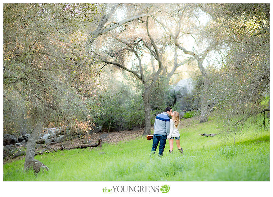 Felicita Park engagement session, Escondido engagement, bike engagement, park engagement, San Diego engagement, Ukulele engagement, marriage book engagement, cozy engagement, sweater engagement