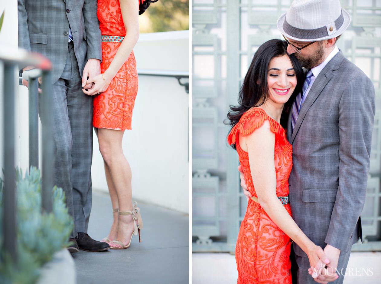 Griffith Park engagement, Griffith Observatory engagement, Los Angeles engagement, Hollywood engagement, Hollywood Hills engagement, vintage engagement, coral engagement, plaid suit engagement, artist engagement, architect engagement, Annette Vartanian engagement, I Heart Vintage Couture engagement, @nettevartanian engagement