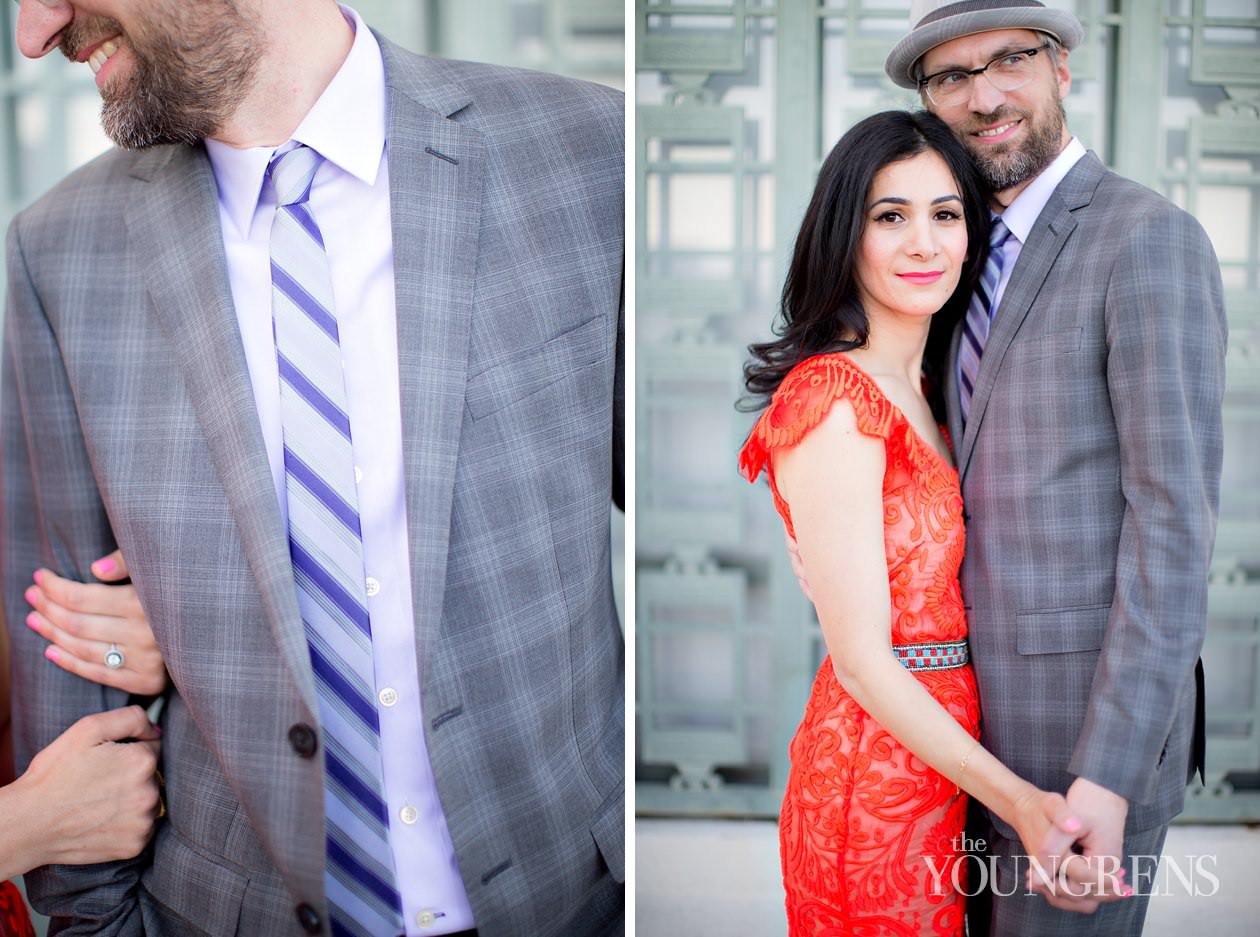 Griffith Park engagement, Griffith Observatory engagement, Los Angeles engagement, Hollywood engagement, Hollywood Hills engagement, vintage engagement, coral engagement, plaid suit engagement, artist engagement, architect engagement, Annette Vartanian engagement, I Heart Vintage Couture engagement, @nettevartanian engagement