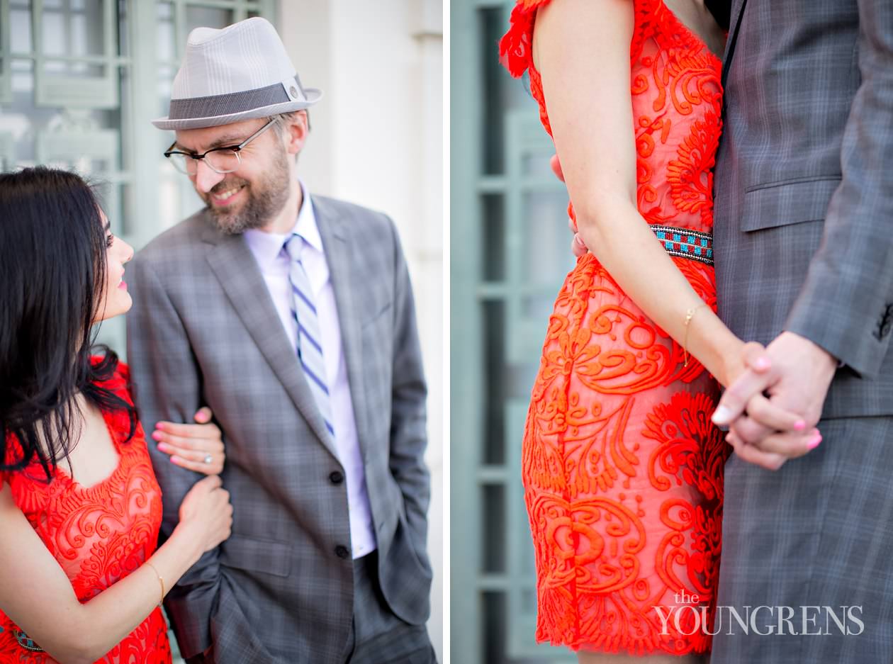 Griffith Park engagement, Griffith Observatory engagement, Los Angeles engagement, Hollywood engagement, Hollywood Hills engagement, vintage engagement, coral engagement, plaid suit engagement, artist engagement, architect engagement, Annette Vartanian engagement, I Heart Vintage Couture engagement, @nettevartanian engagement