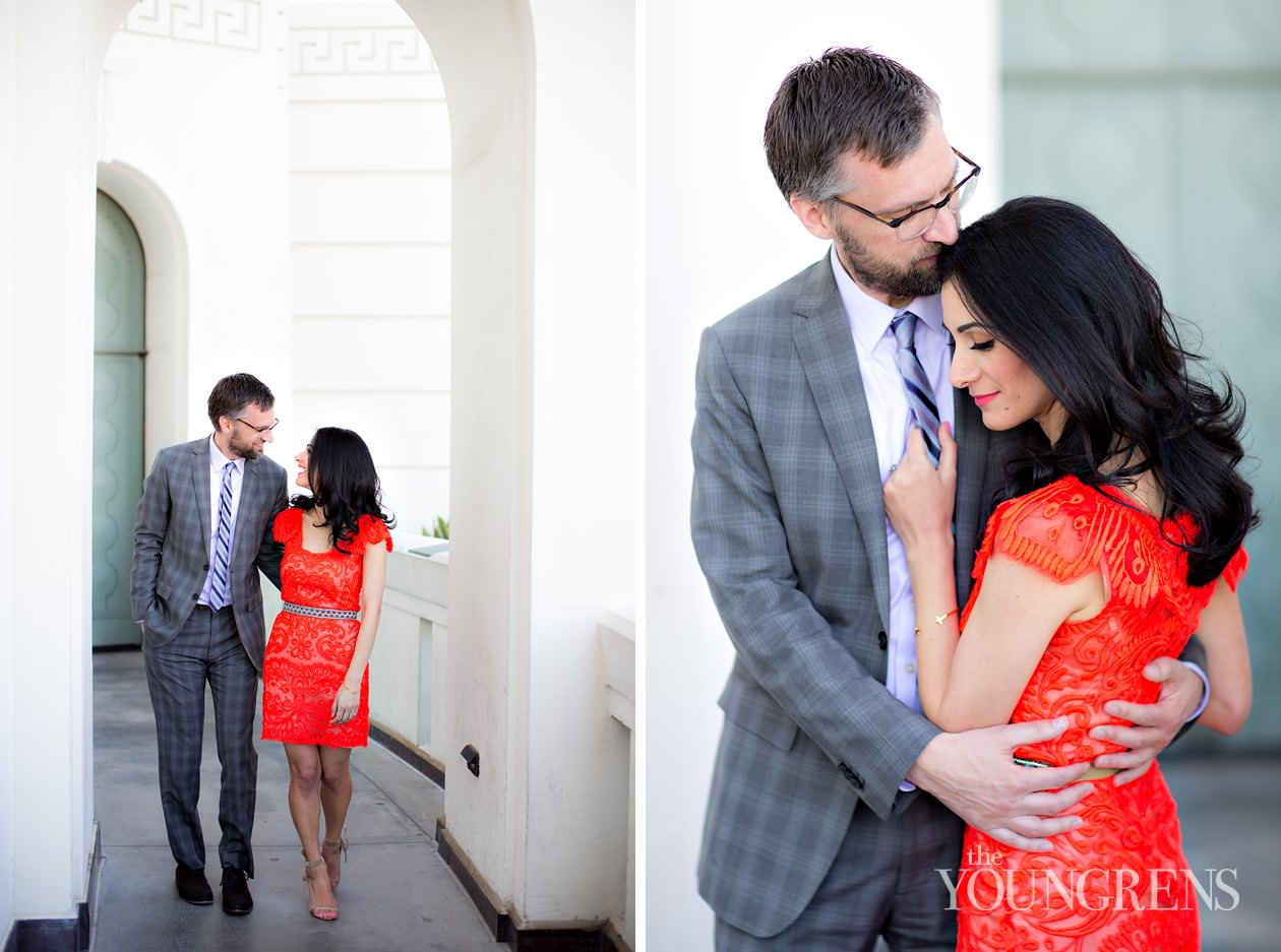 Griffith Park engagement, Griffith Observatory engagement, Los Angeles engagement, Hollywood engagement, Hollywood Hills engagement, vintage engagement, coral engagement, plaid suit engagement, artist engagement, architect engagement, Annette Vartanian engagement, I Heart Vintage Couture engagement, @nettevartanian engagement