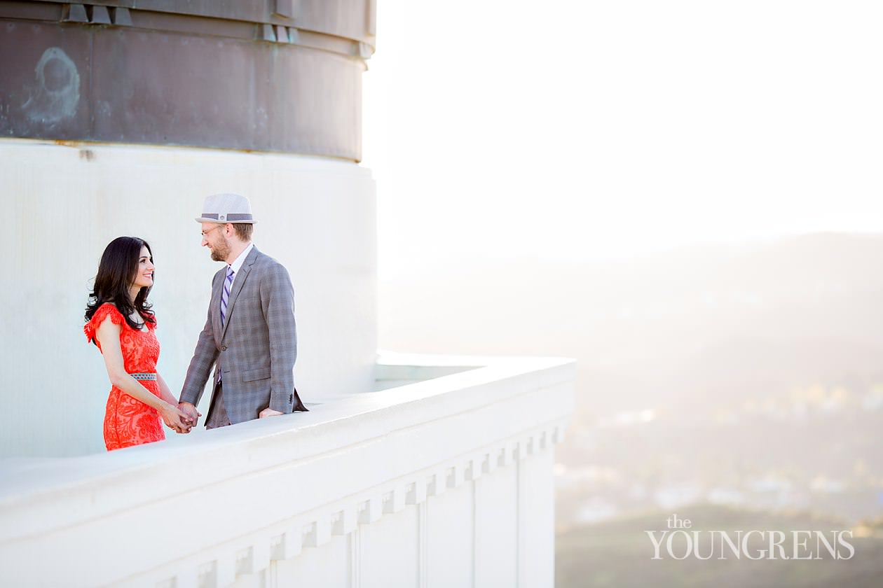 Griffith Park engagement, Griffith Observatory engagement, Los Angeles engagement, Hollywood engagement, Hollywood Hills engagement, vintage engagement, coral engagement, plaid suit engagement, artist engagement, architect engagement, Annette Vartanian engagement, I Heart Vintage Couture engagement, @nettevartanian engagement